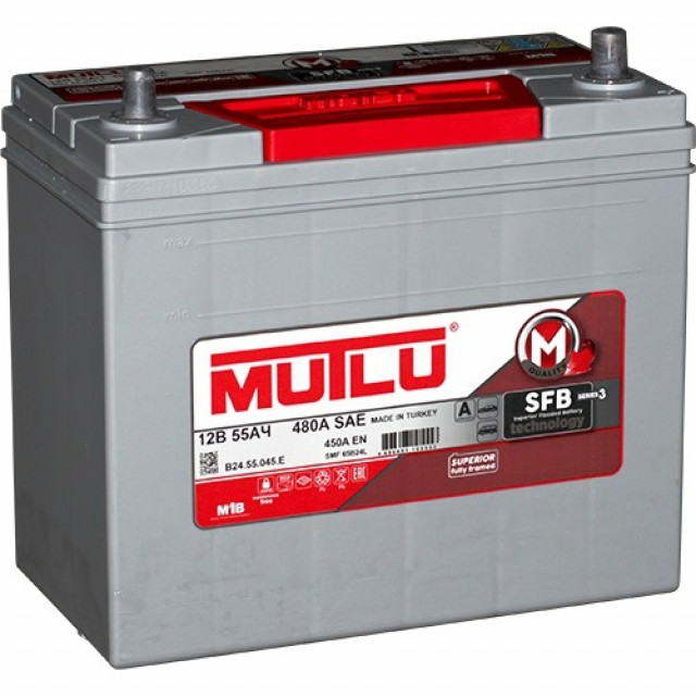 MUTLU 55 B24.55.045.F MUTLU -12V 55 Ah 450 (EN) тонк.кл.