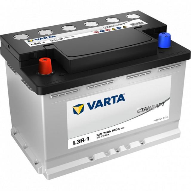 VARTA Стандарт 74 6СТ-74.1 L3R-1  VARTA Стандарт 574310068